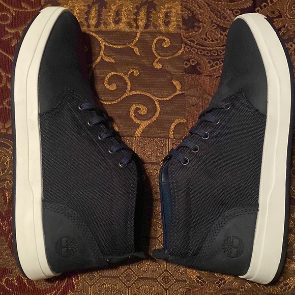 Timberland Leather And Canvas Sneaker Boot Chukka Hybrid